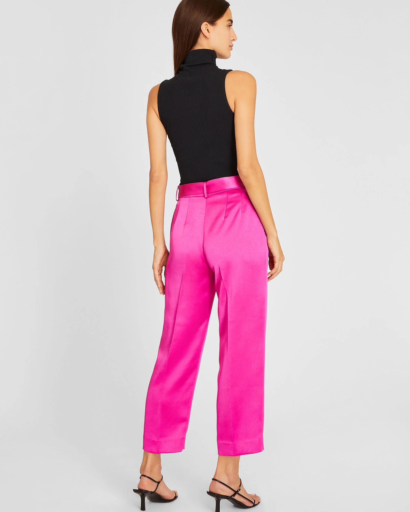 Belted Slim Satin Trouser - Image 2