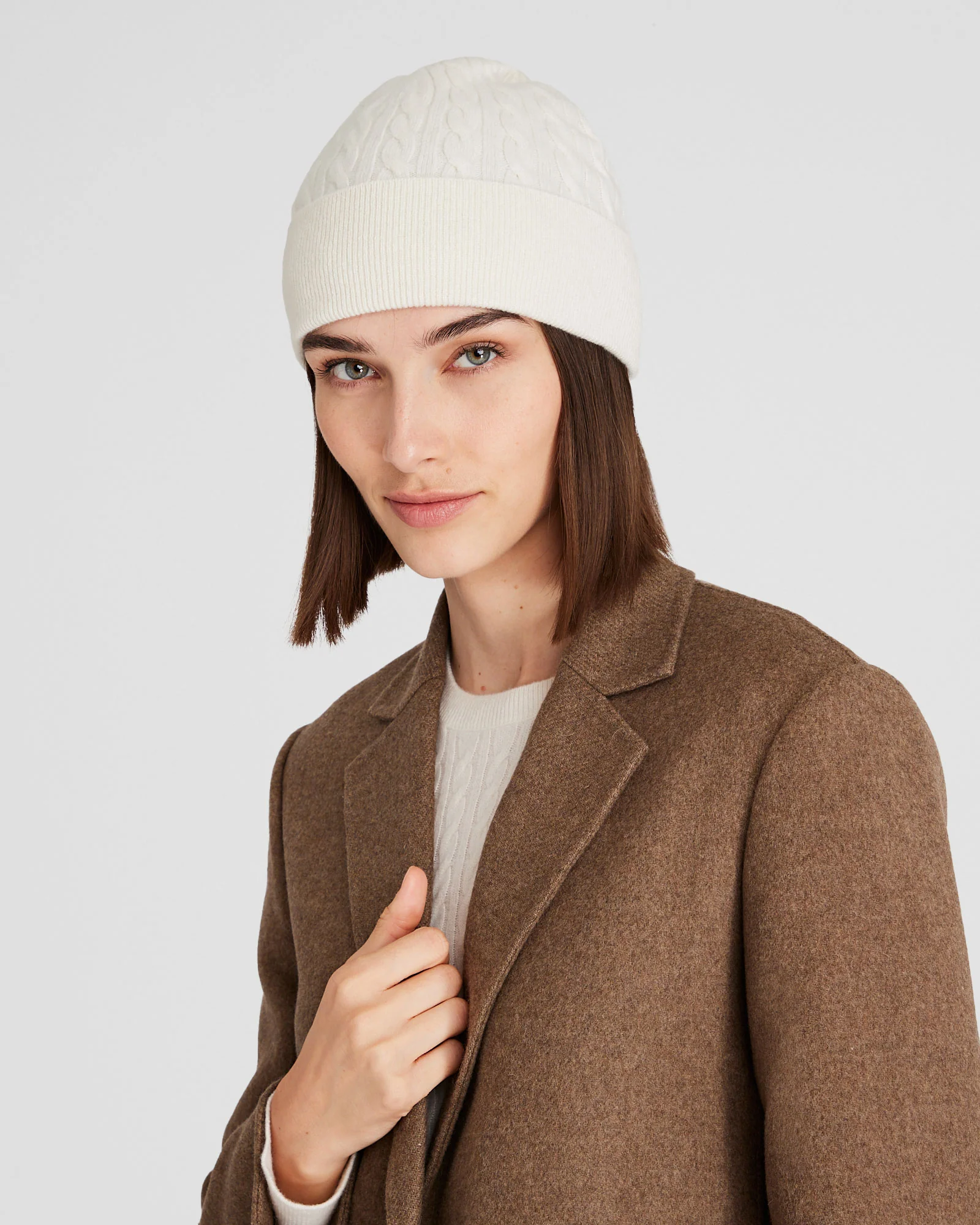 Cable-Knit Cashmere Hat - Image 3