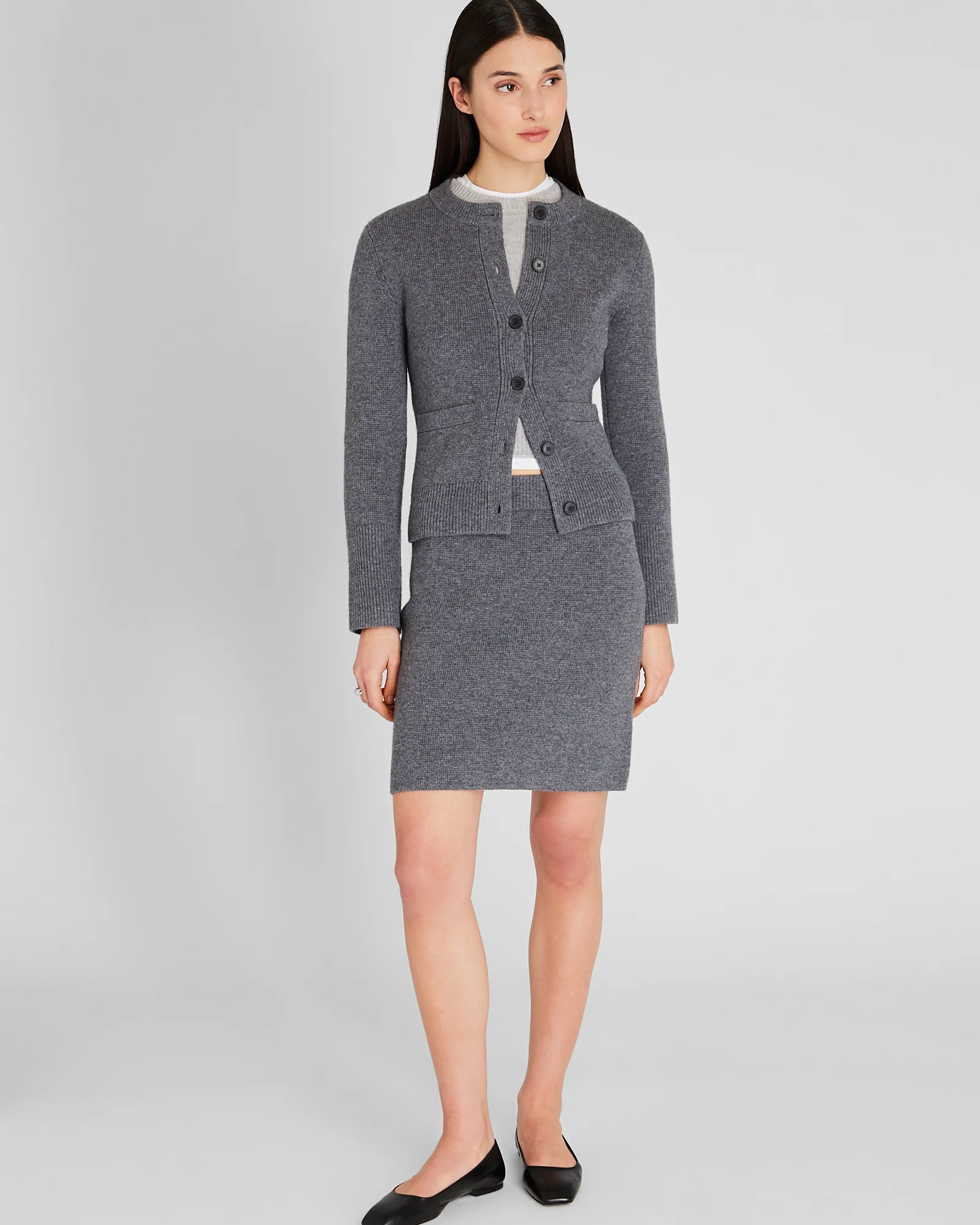 Cashmere Blend Mini Sweater Skirt
