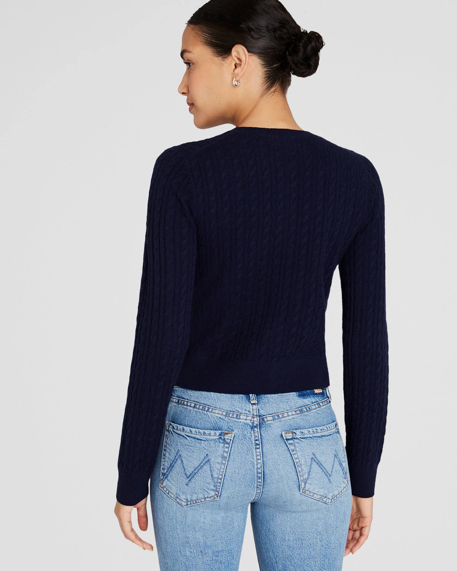 Cashmere Mini Cable Cardigan - Image 3