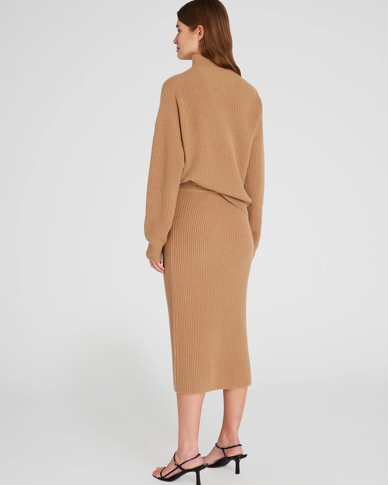 Cashmere Ribbed Midi Skirt - Image 3