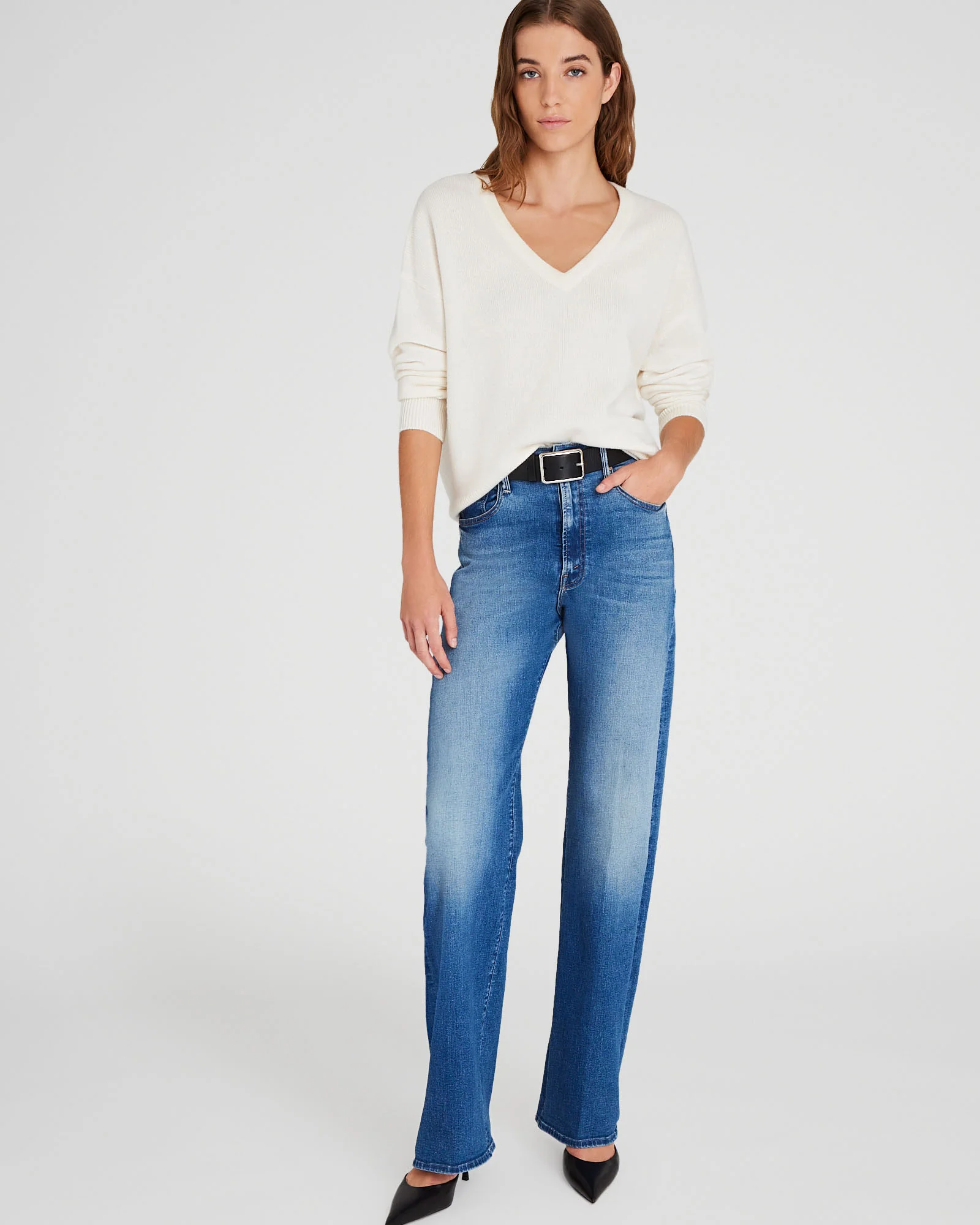 Cashmere V-Neck Sweater - Image 3