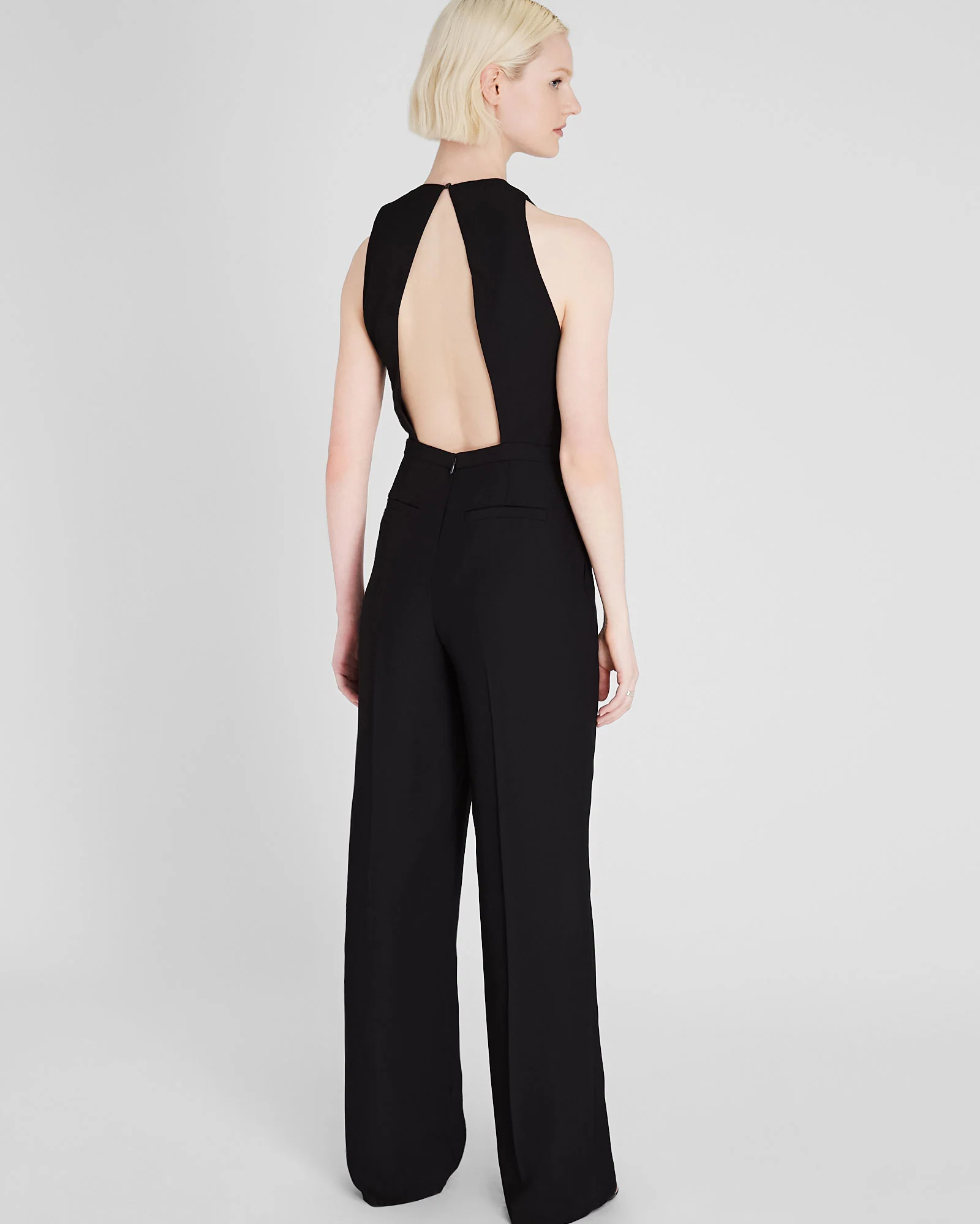 Crepe Open-Back Jumpsuit - Image 3