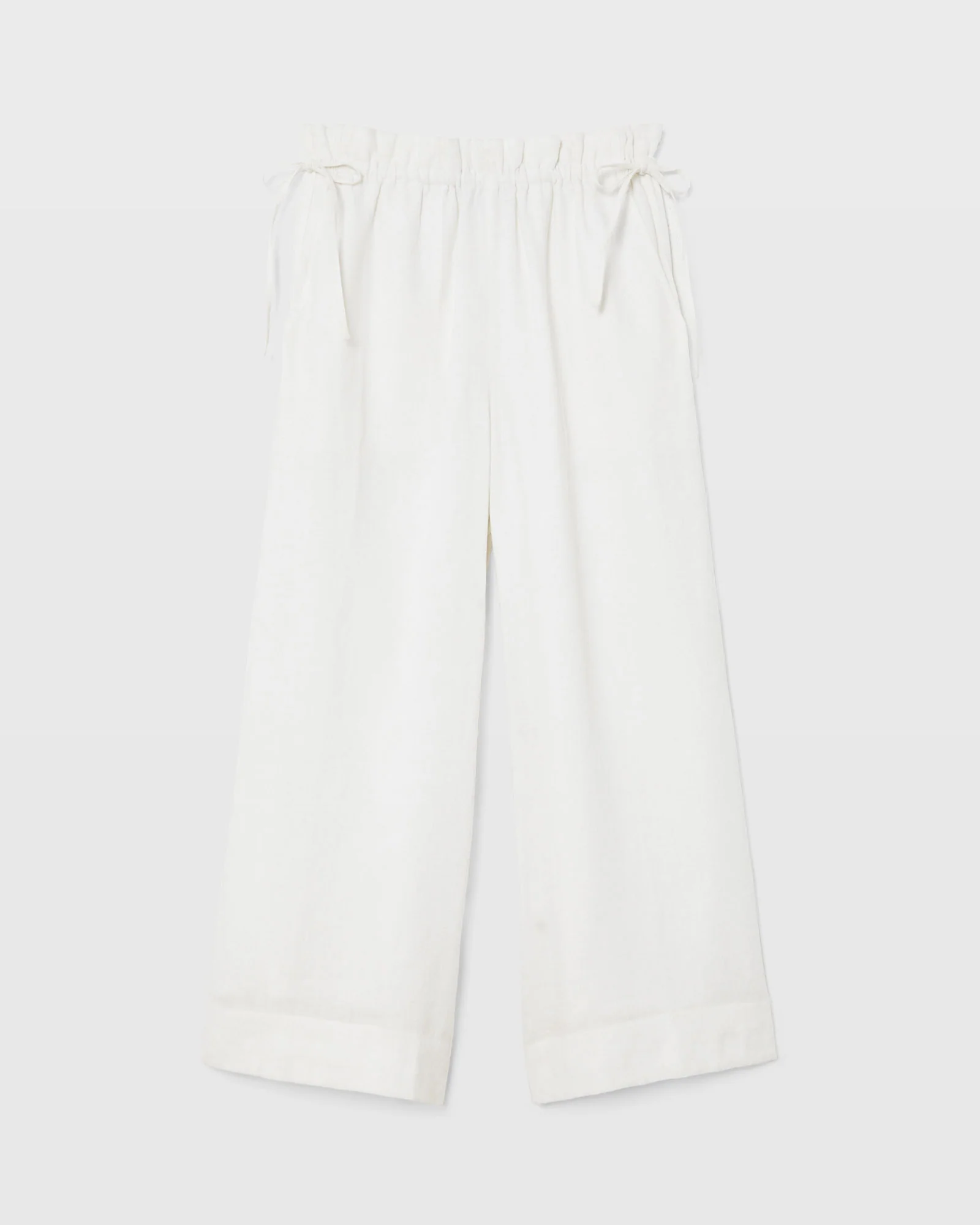 Cropped Linen Side Tie Pant - Image 4