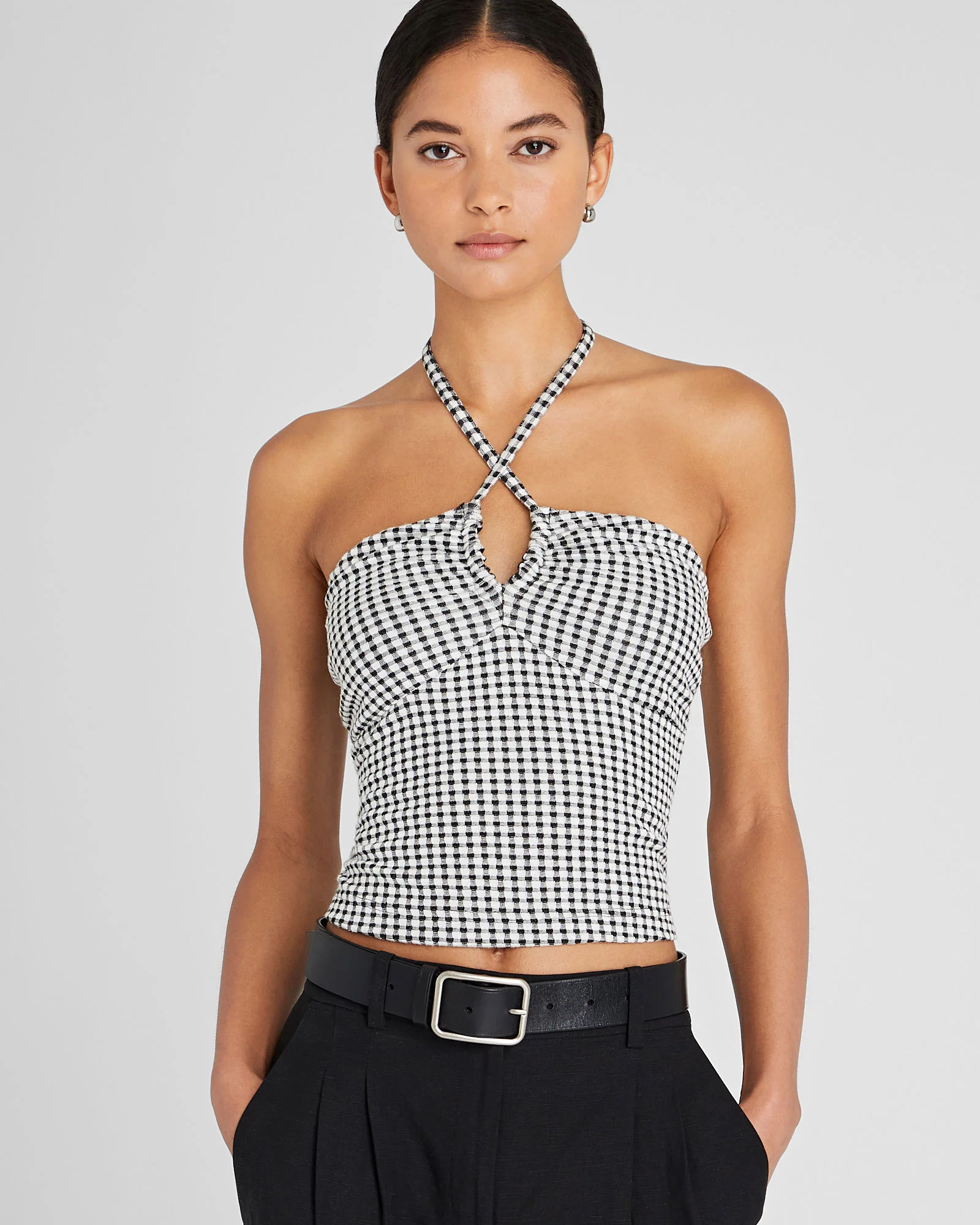 Gingham Knit Top - Image 4
