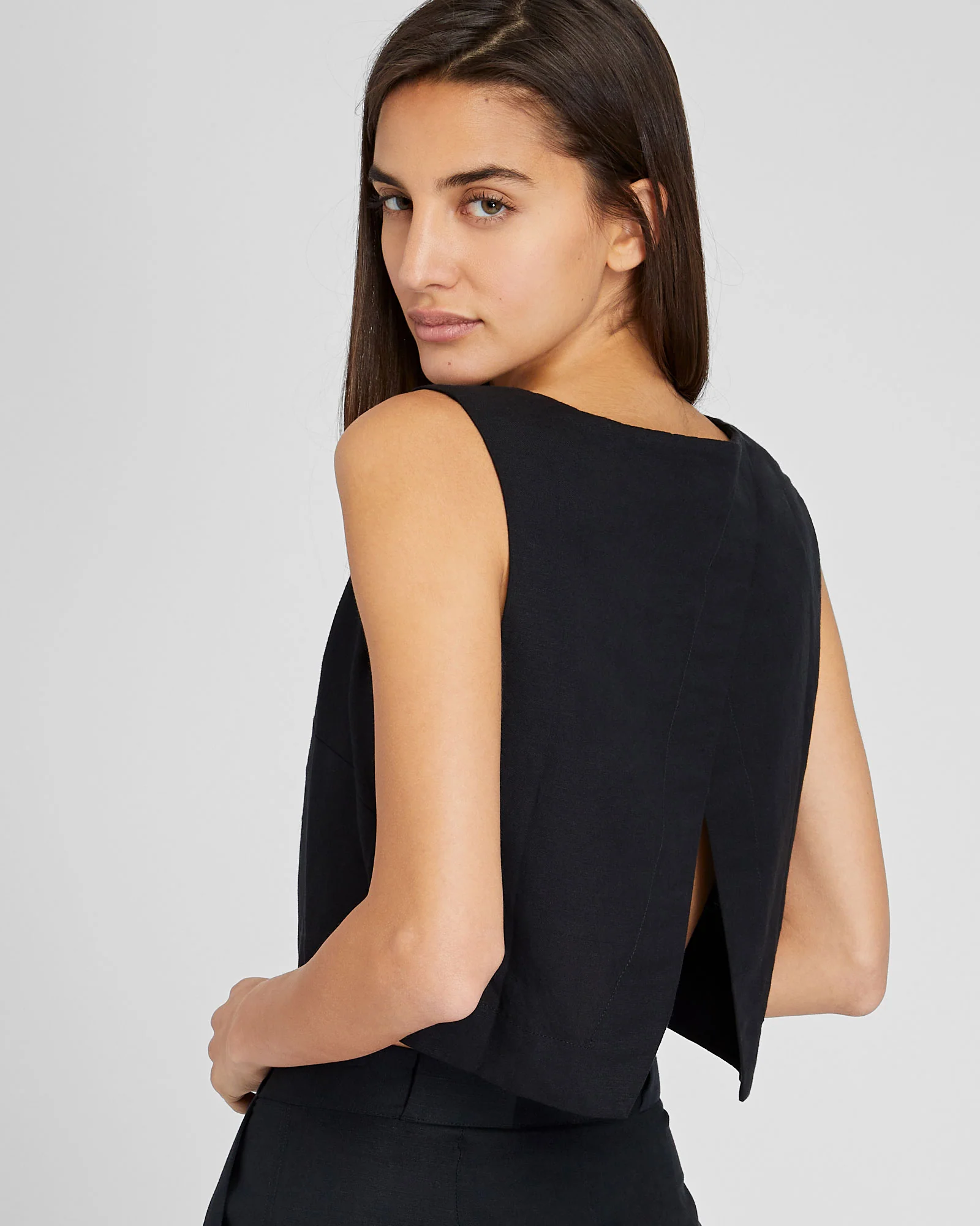Linen Blend Shell Top - Image 3