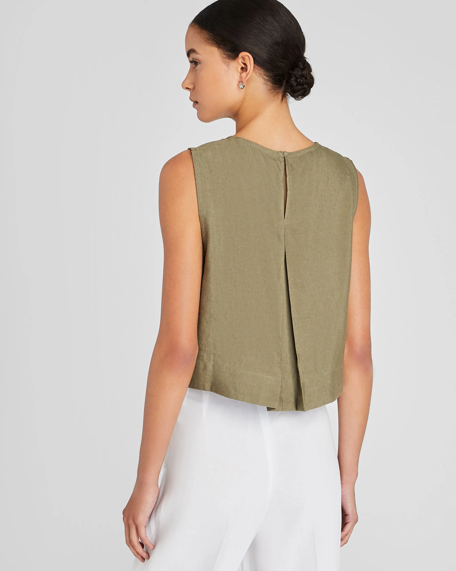 Linen Cropped Shell - Image 3