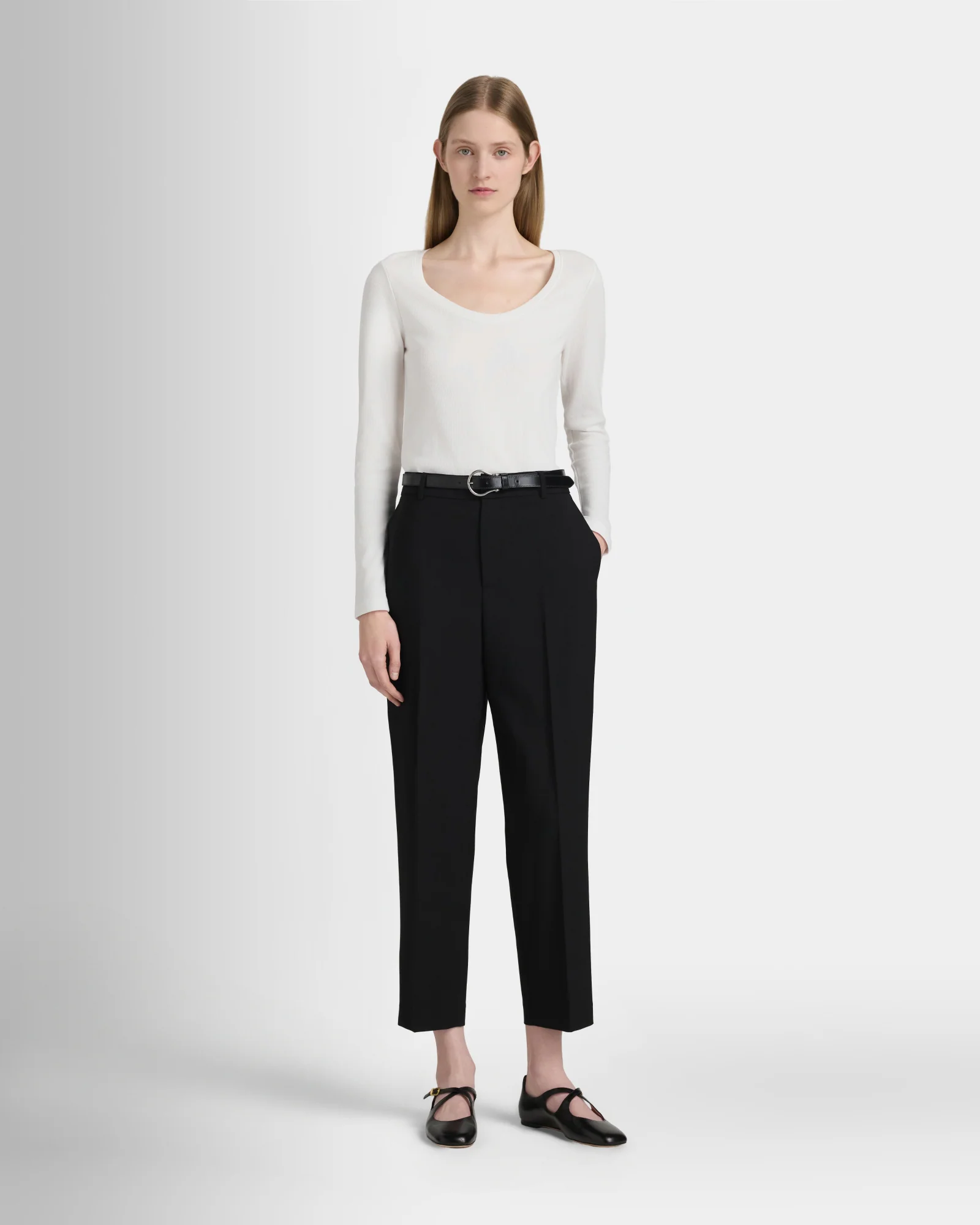 Long Sleeve Bowee Scoop Neck Top - Image 6