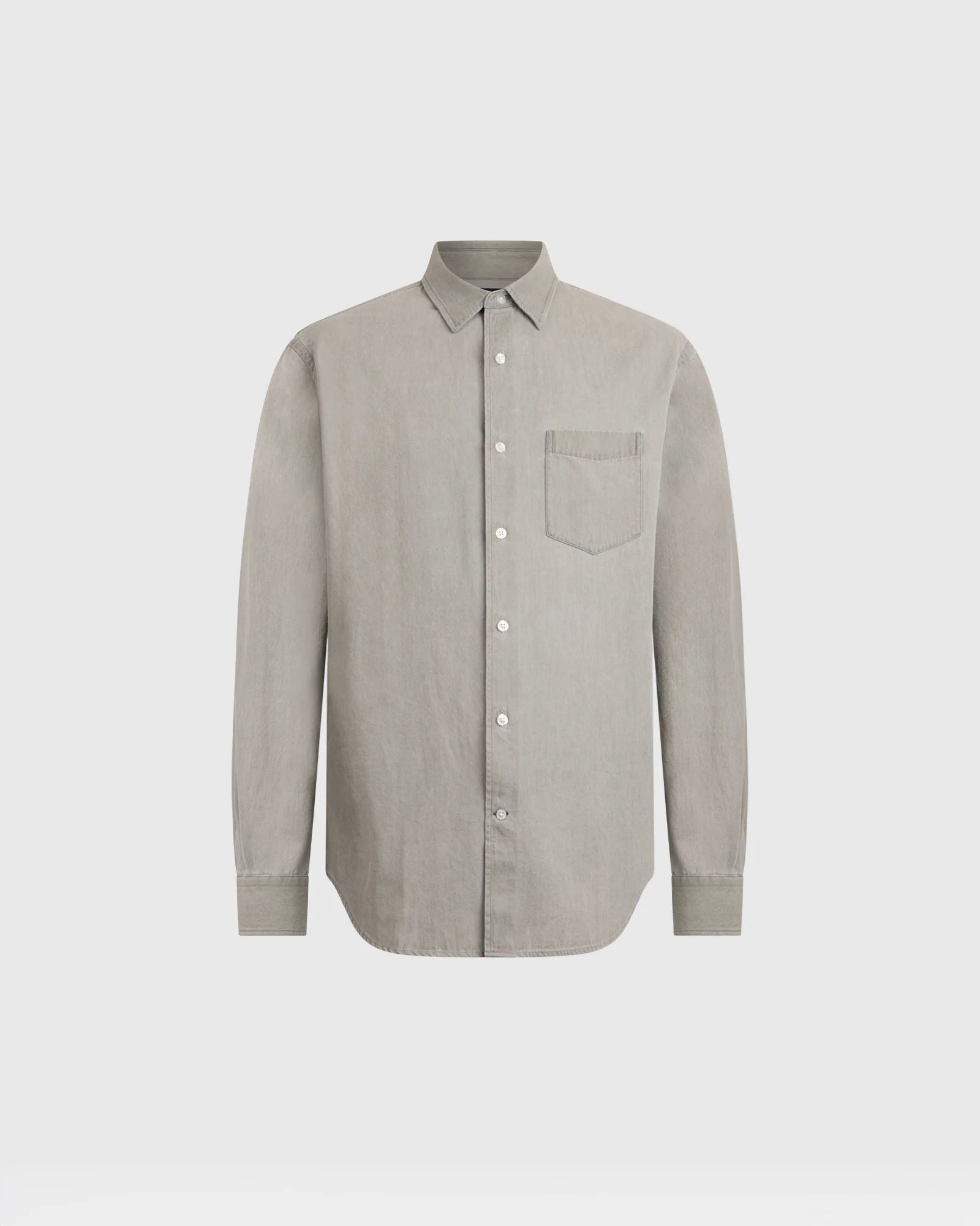 Long-Sleeve Denim Shirt - Image 4
