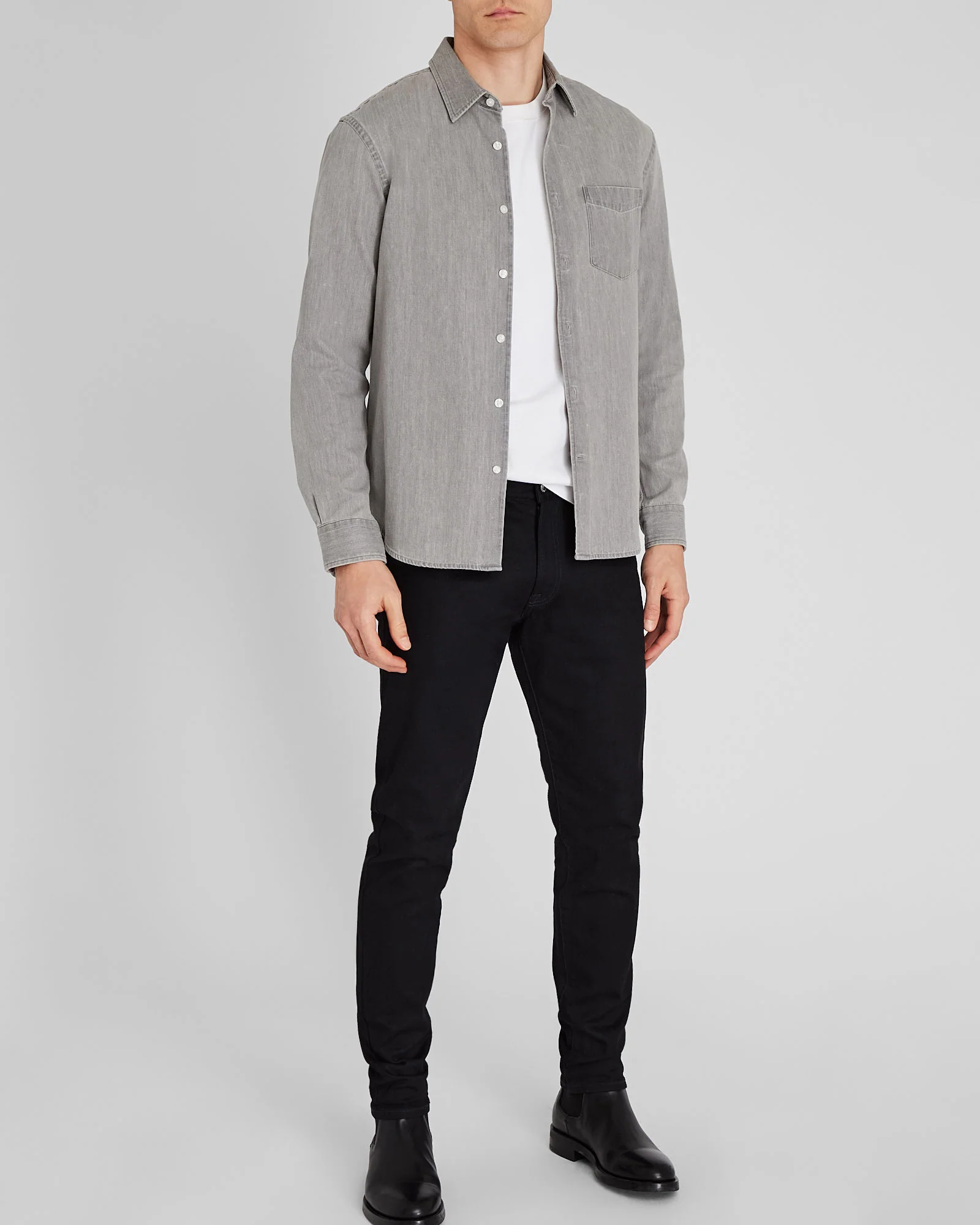 Long-Sleeve Denim Shirt - Image 5