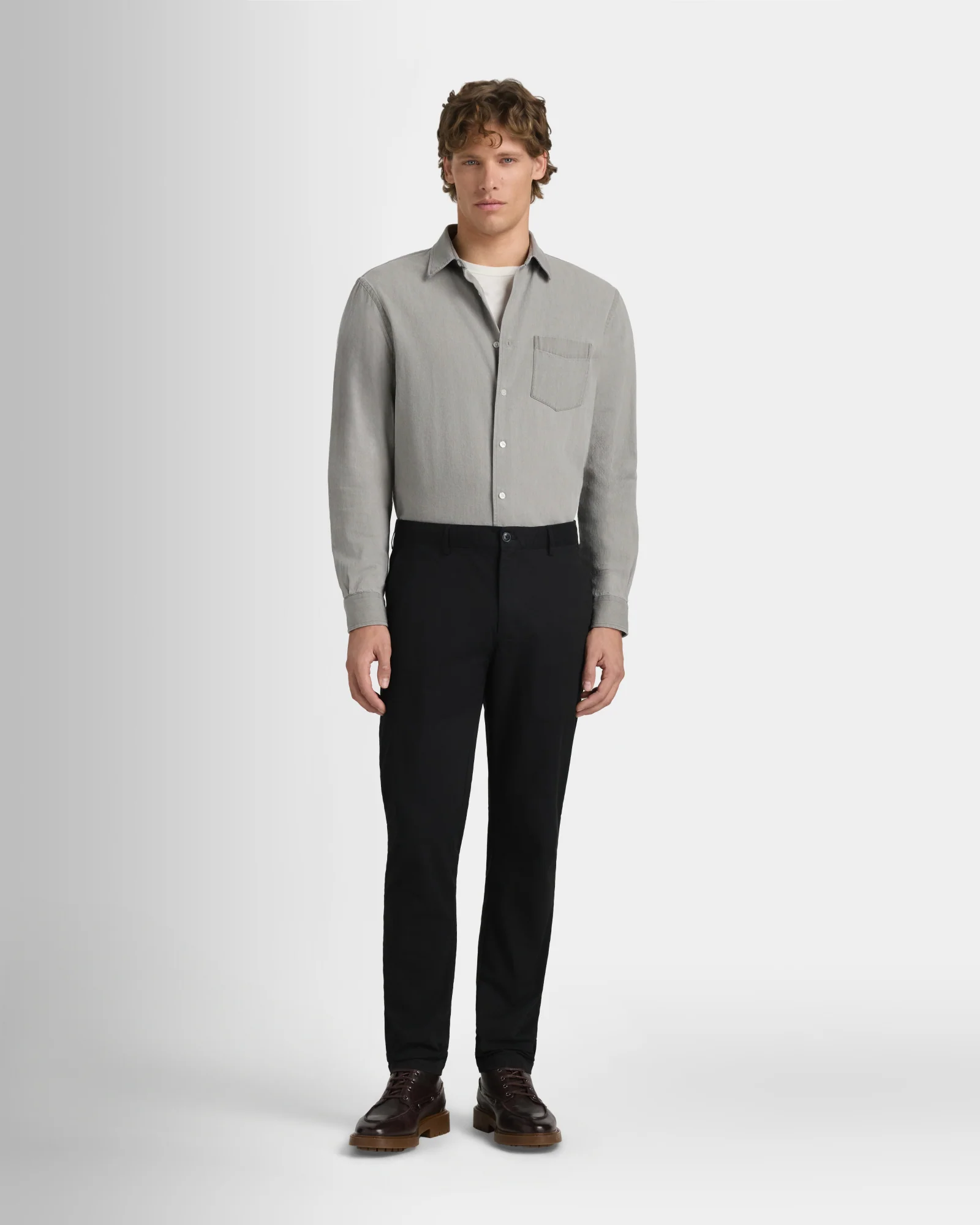 Long-Sleeve Denim Shirt - Image 6