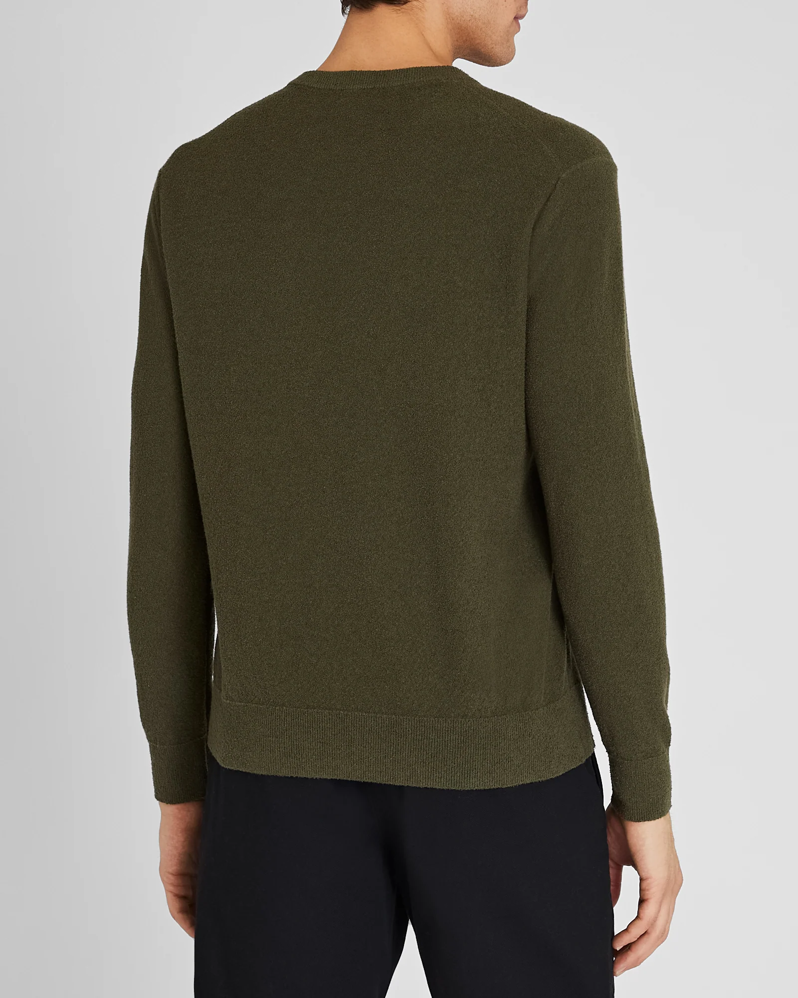 Long-Sleeve Micro Bouclé Sweater - Image 3