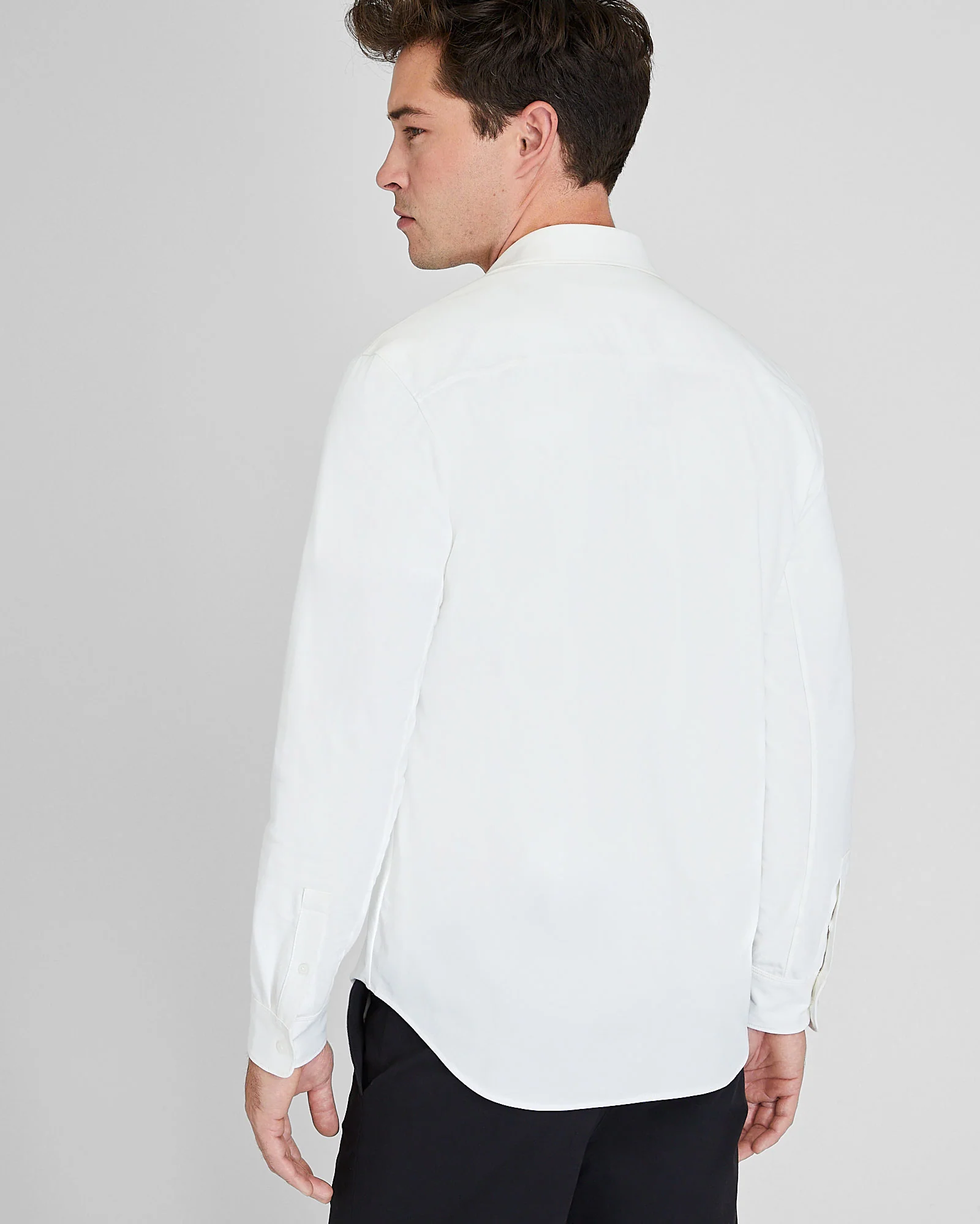 Long Sleeve Pique Oxford Knit Shirt - Image 2