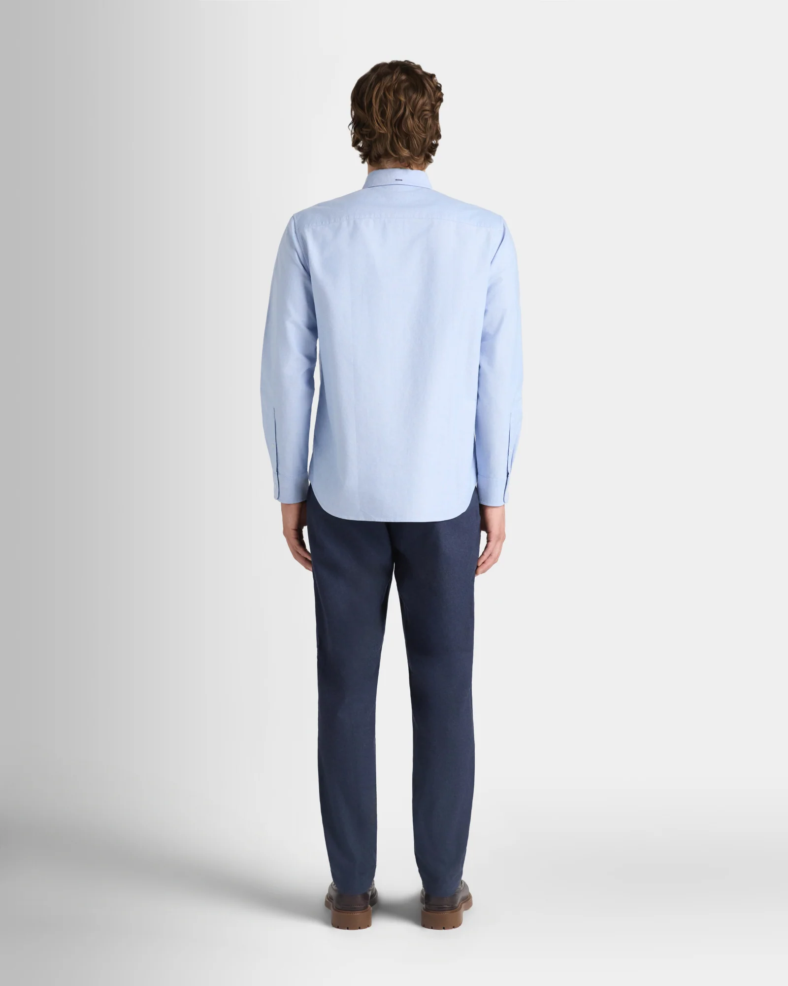 Long-Sleeve Solid Oxford Shirt - Image 2