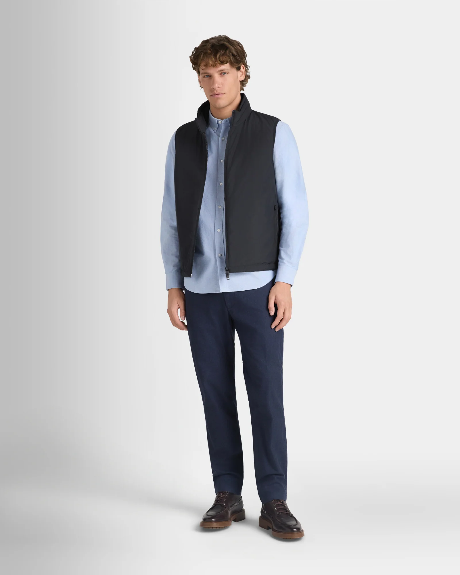 Long-Sleeve Solid Oxford Shirt - Image 6