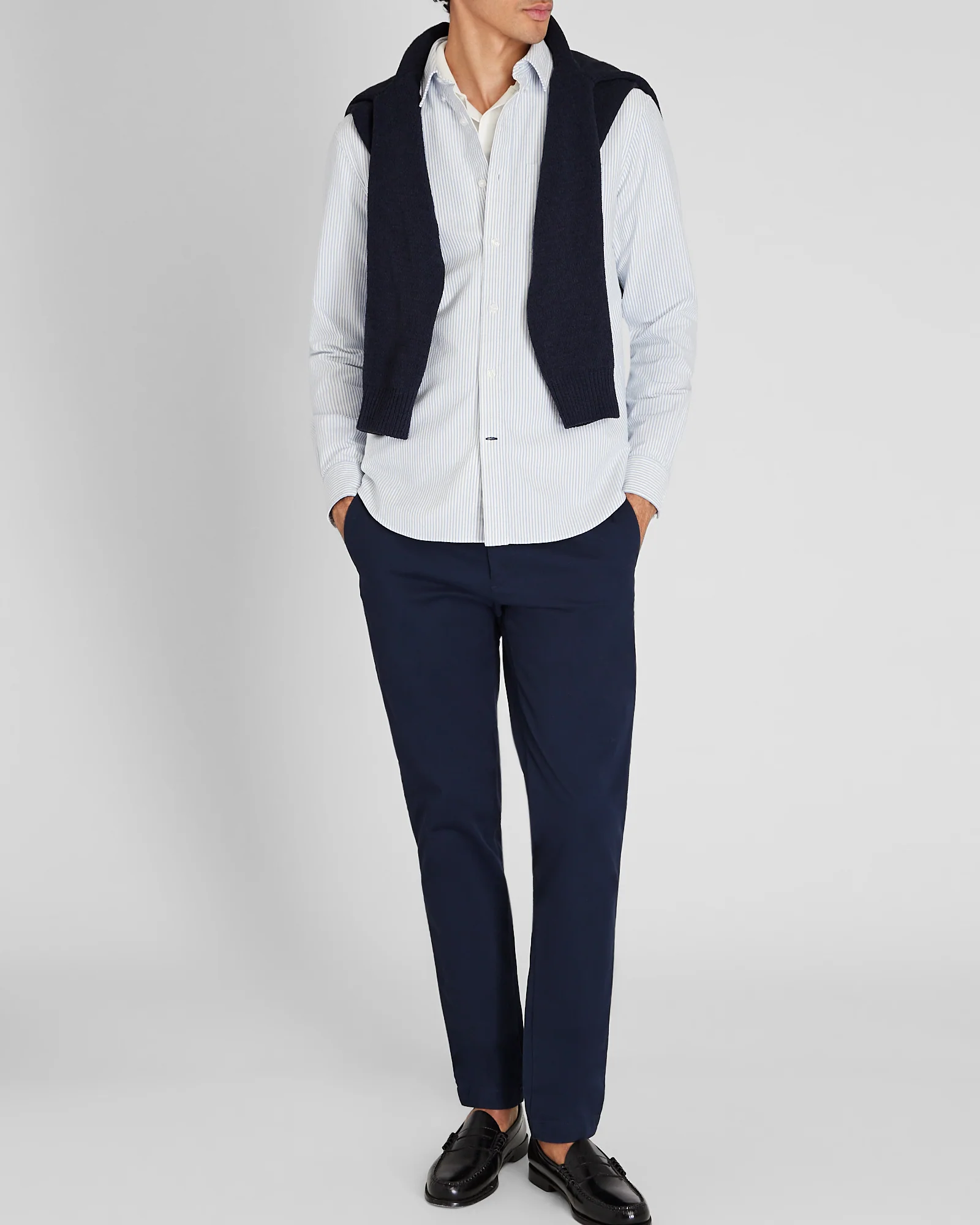 Long-Sleeve Striped Oxford Shirt - Image 4