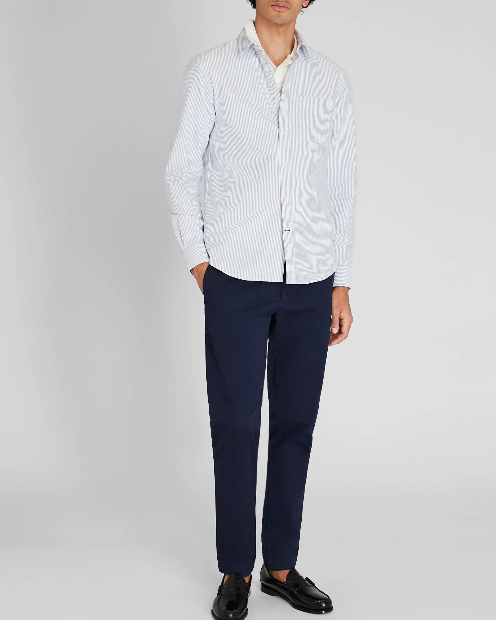 Long-Sleeve Striped Oxford Shirt - Image 6