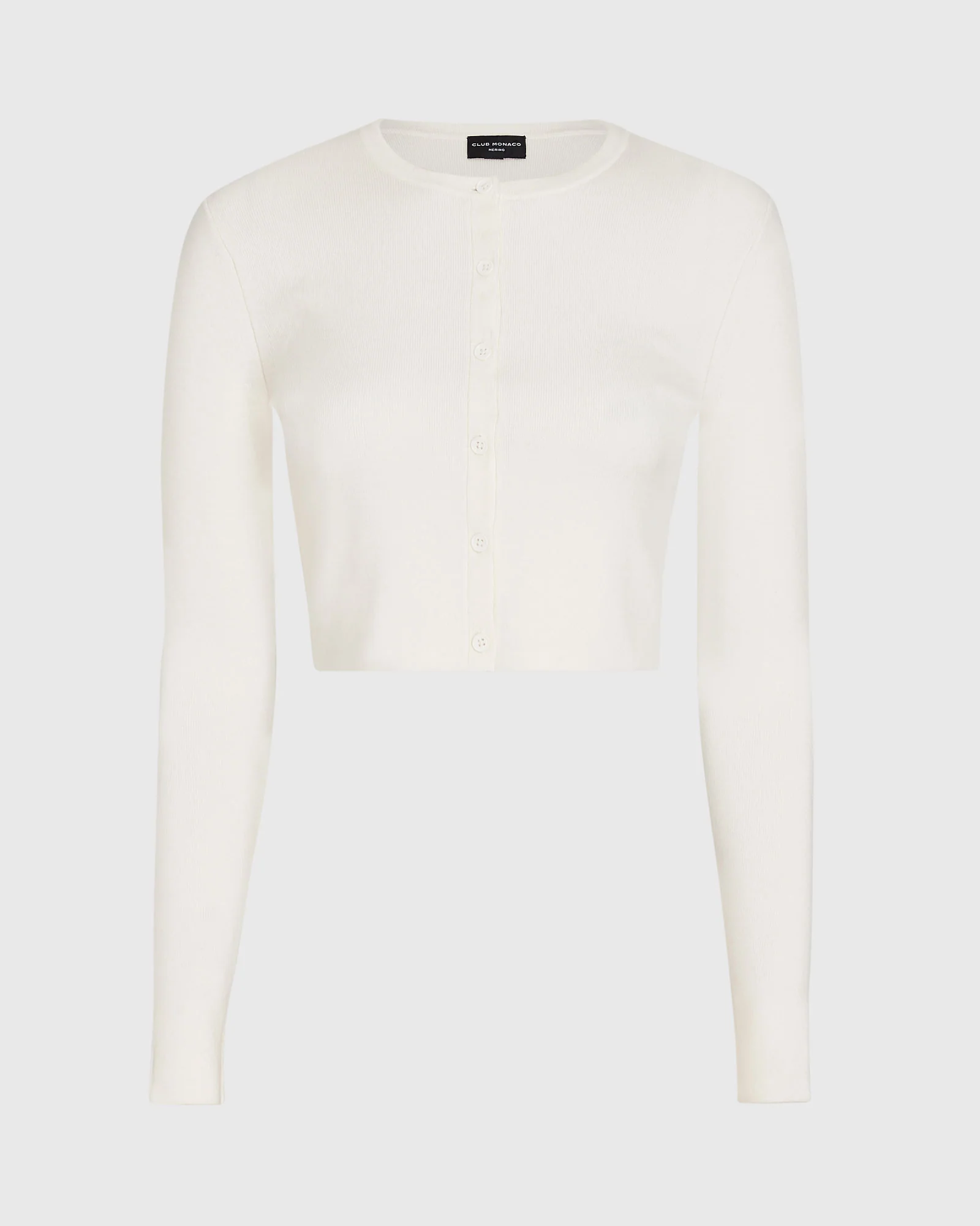 Merino Rib Cropped Cardigan - Image 5