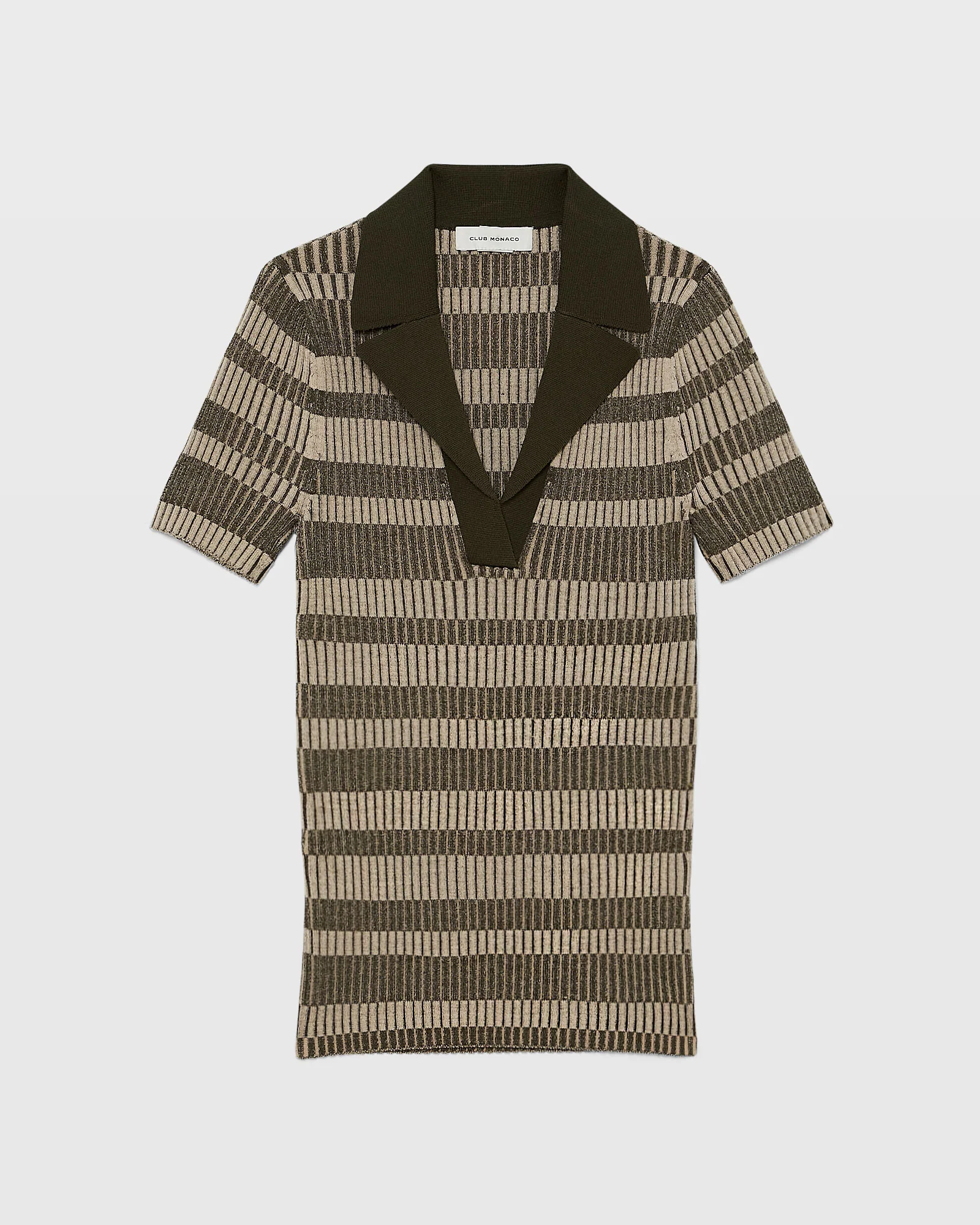 Ribbed Johnny Collar Sweater Tee - Image 5