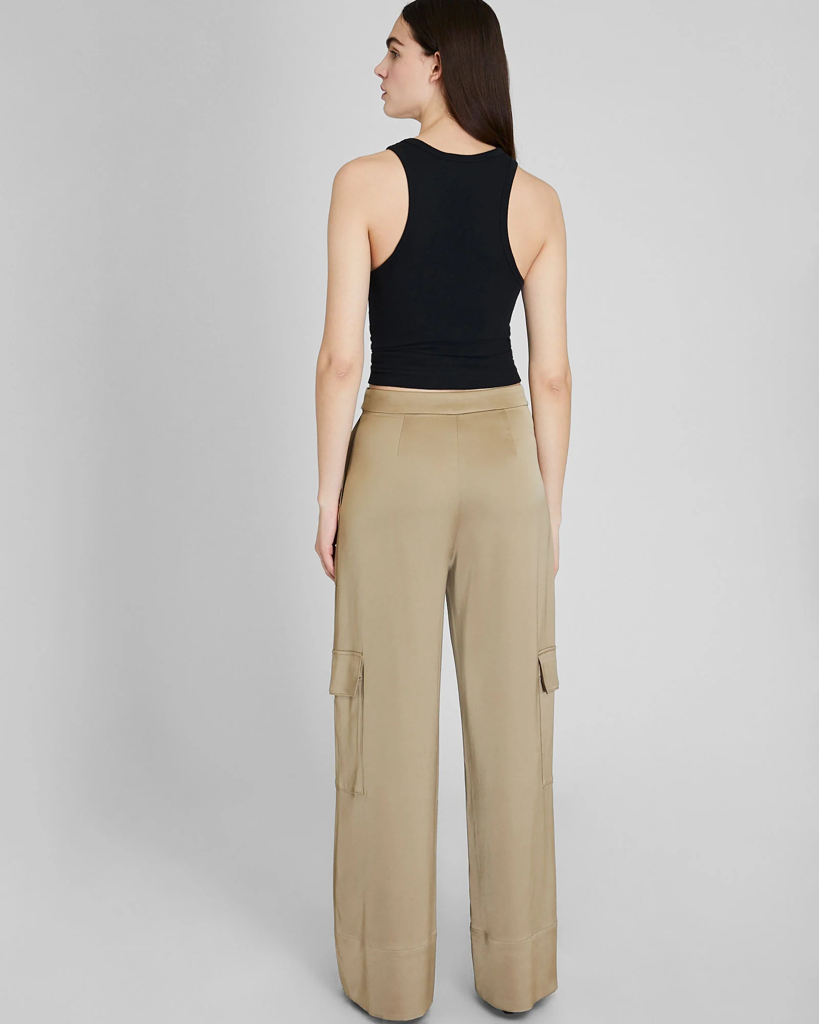 Satin Belted Cargo Pant - Image 2