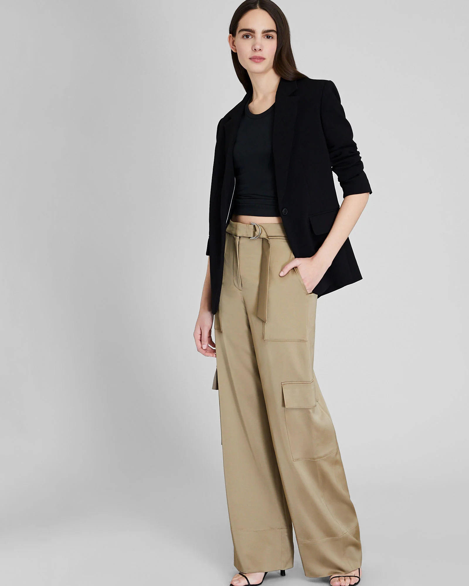 Satin Belted Cargo Pant - Image 4