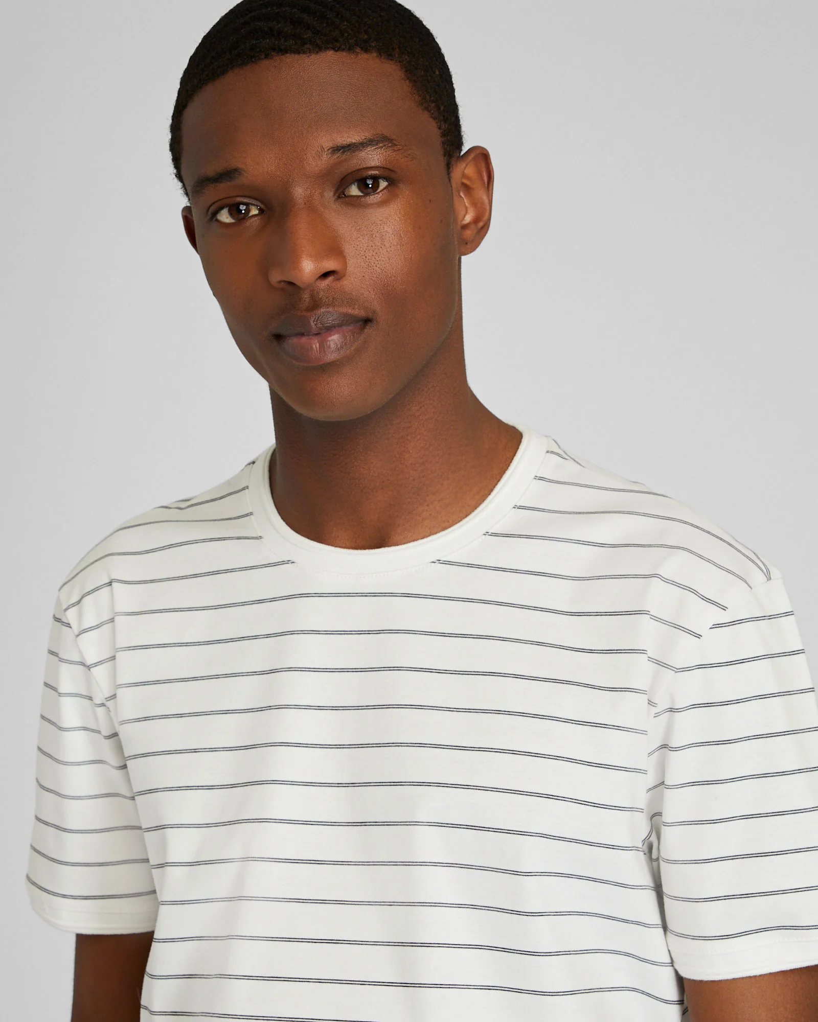Short Sleeve Refined Stripe Tee - Image 4