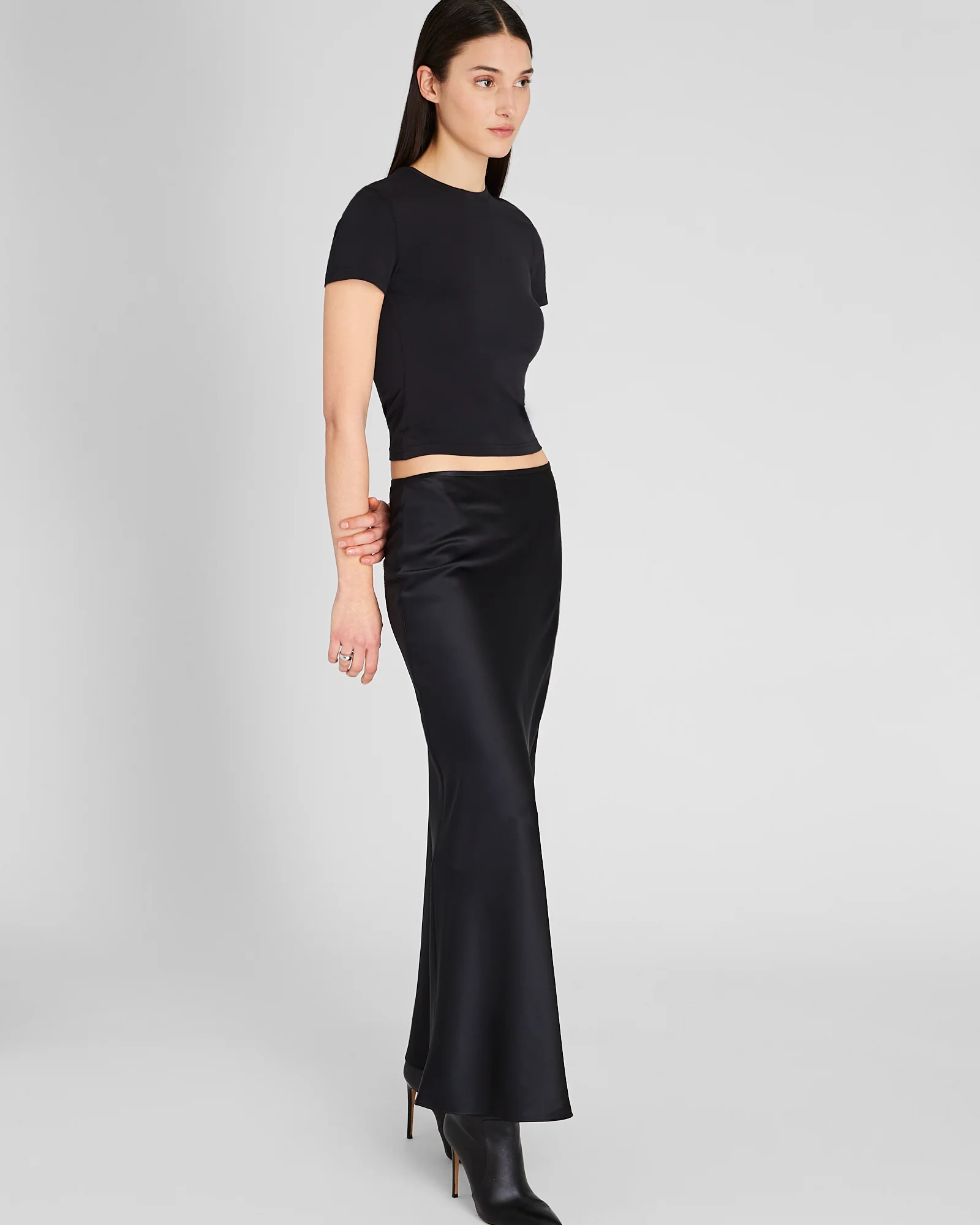 Silk Charmeuse Maxi Skirt - Image 4