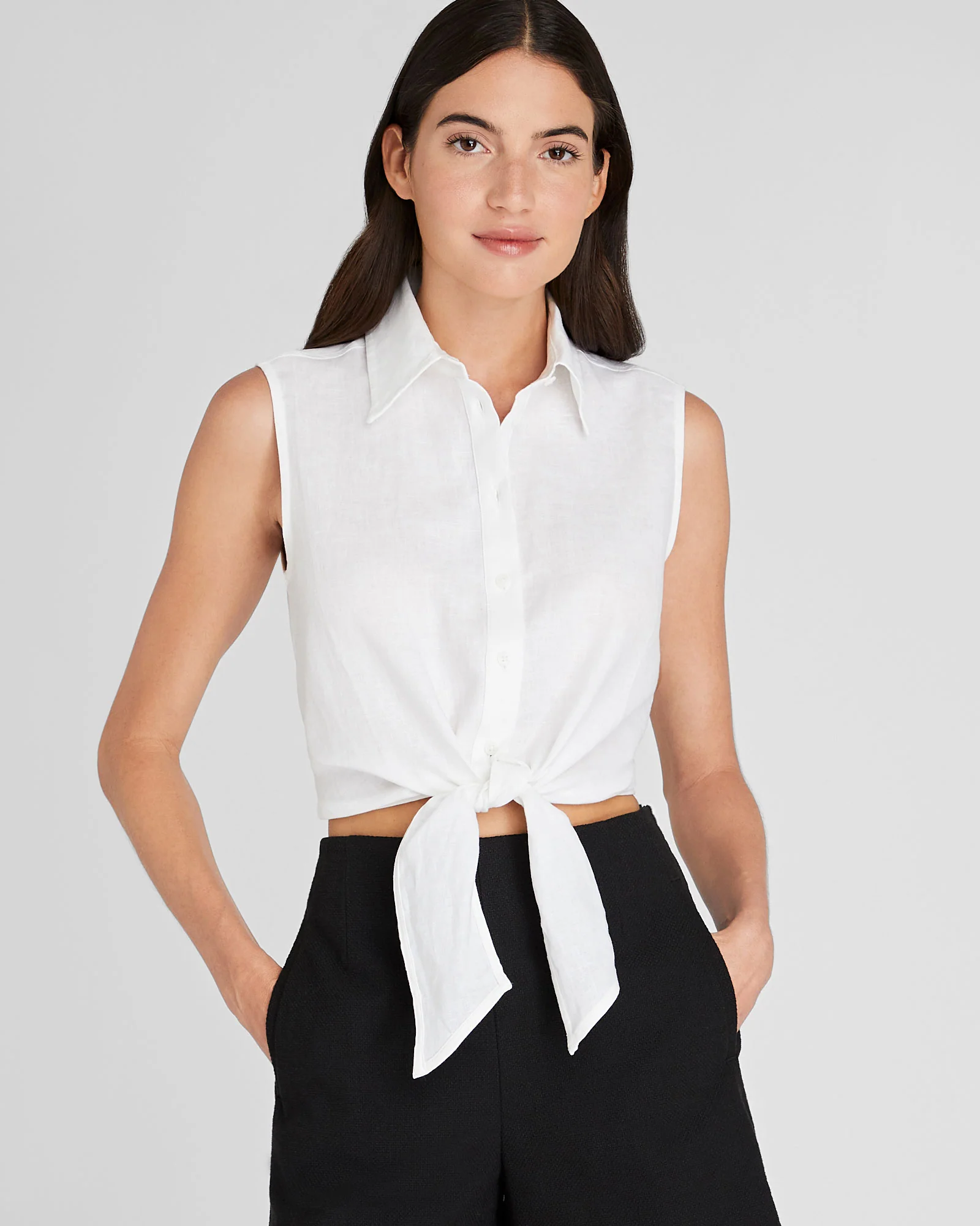 Sleeveless Linen Top - Image 6