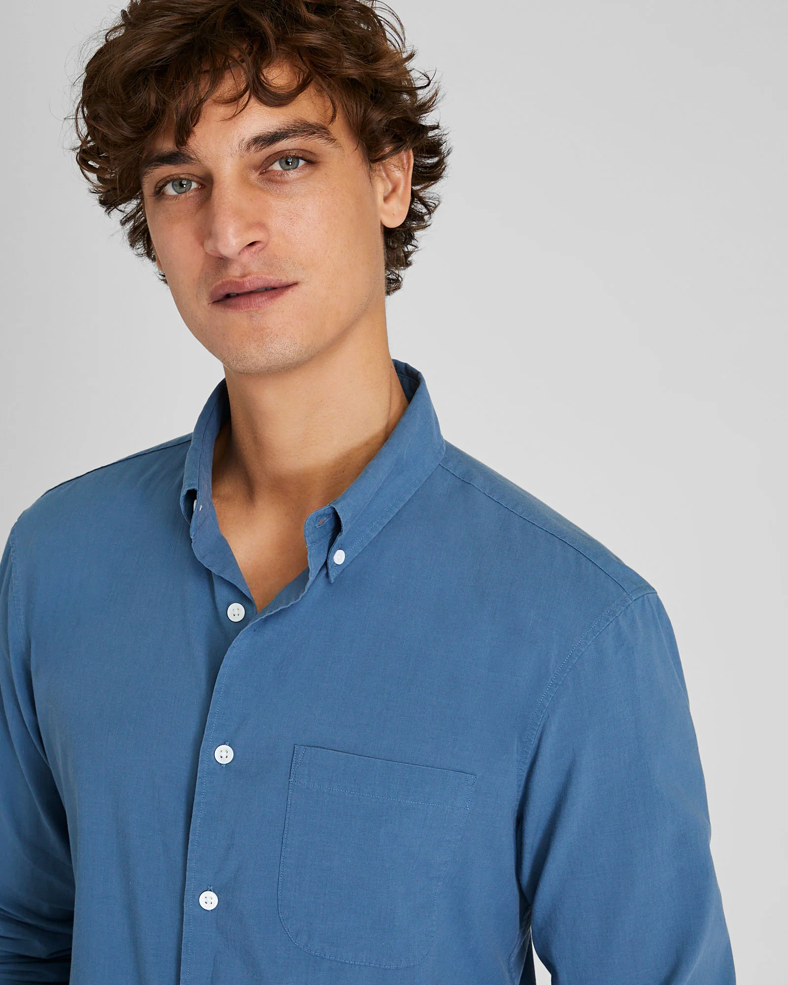 Solid Airy Poplin Shirt - Image 4