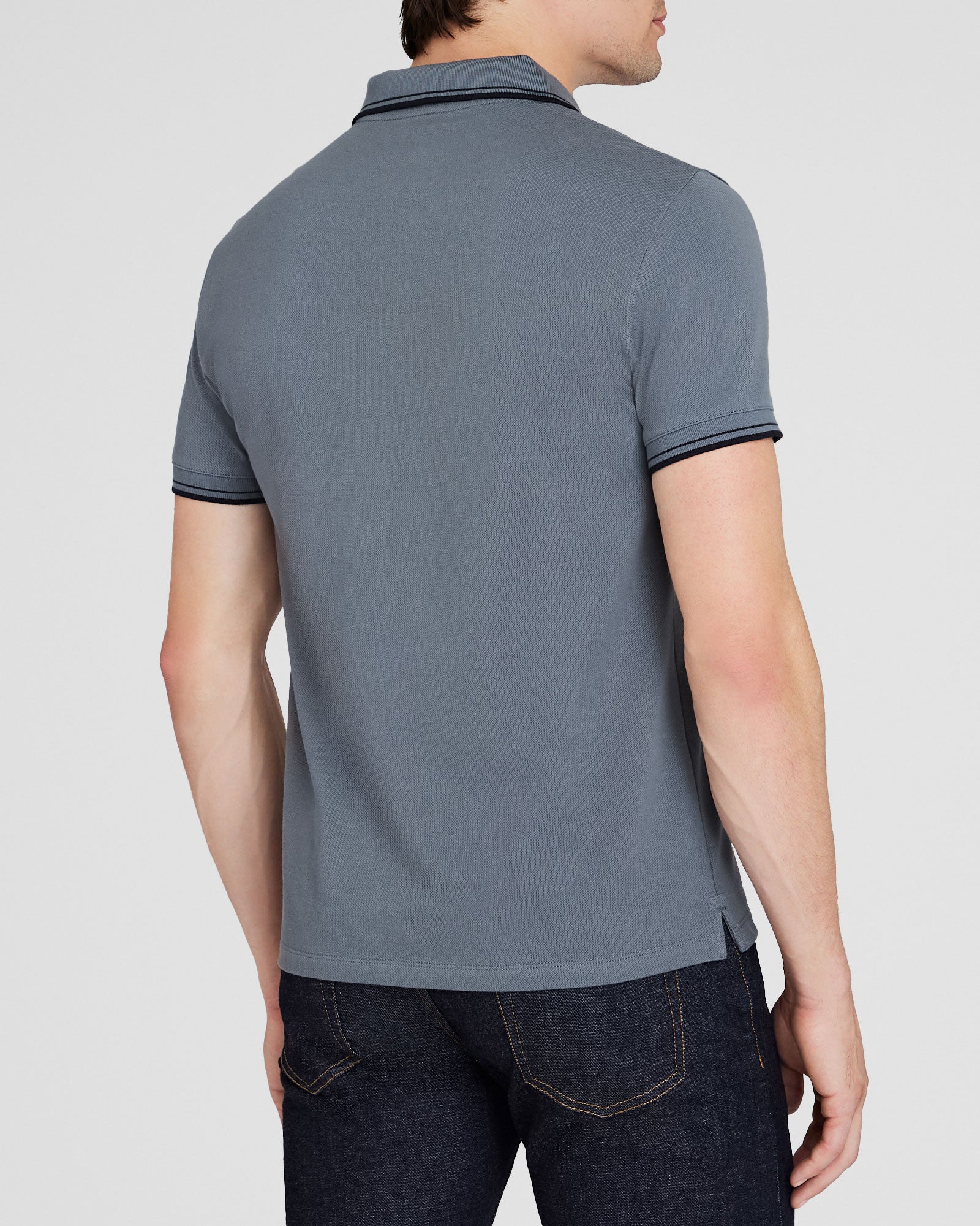 Tipped Collar Cotton Polo - Image 4