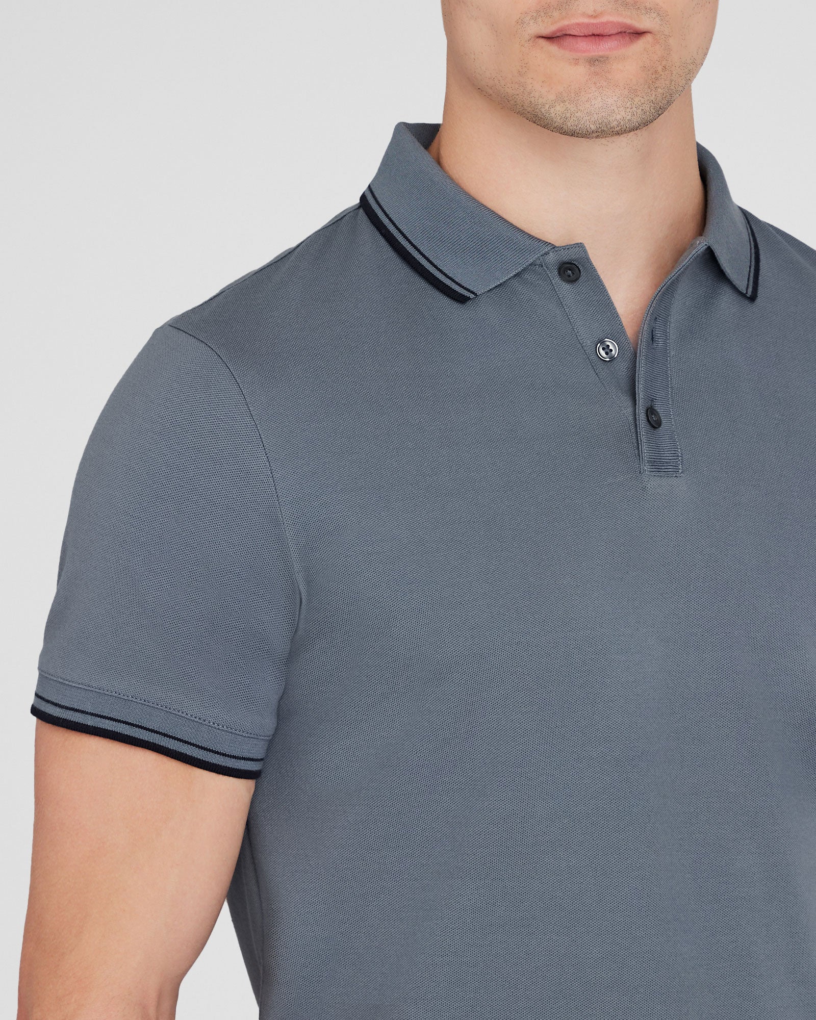 Tipped Collar Cotton Polo - Image 9