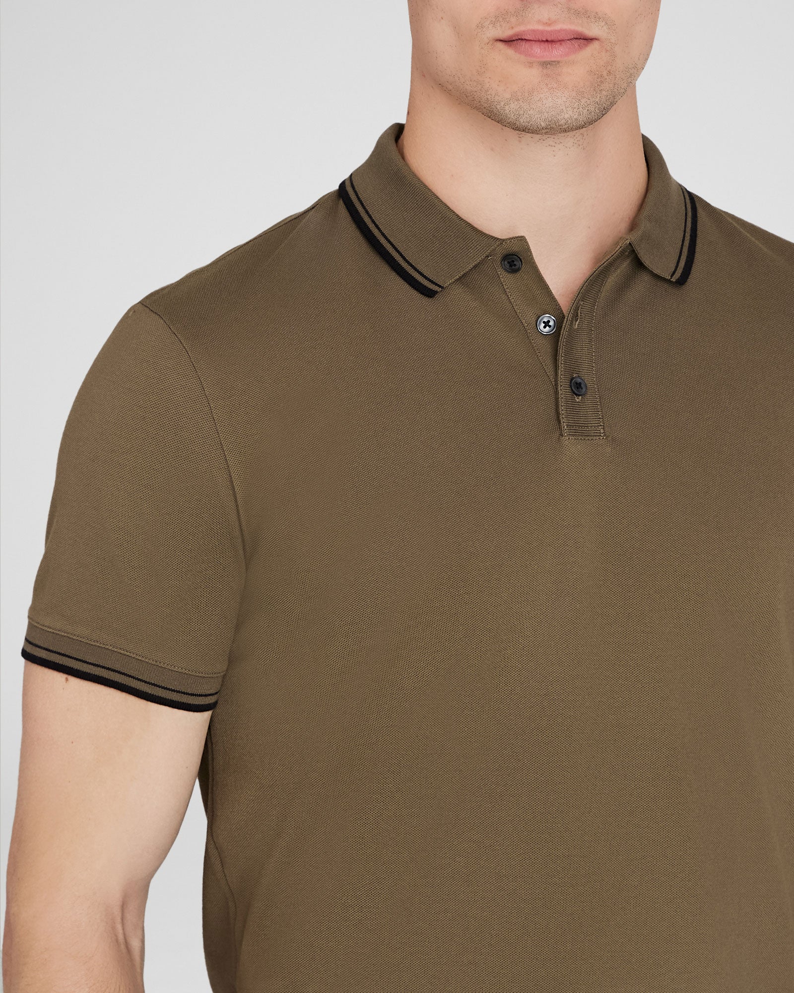 Tipped Collar Cotton Polo - Image 5