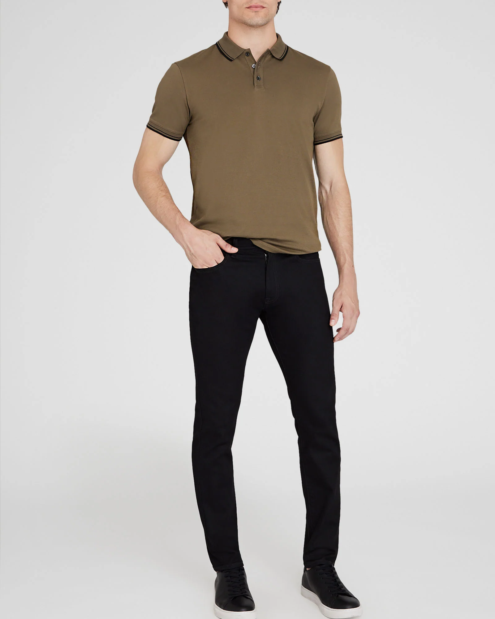 Tipped Collar Cotton Polo - Image 7
