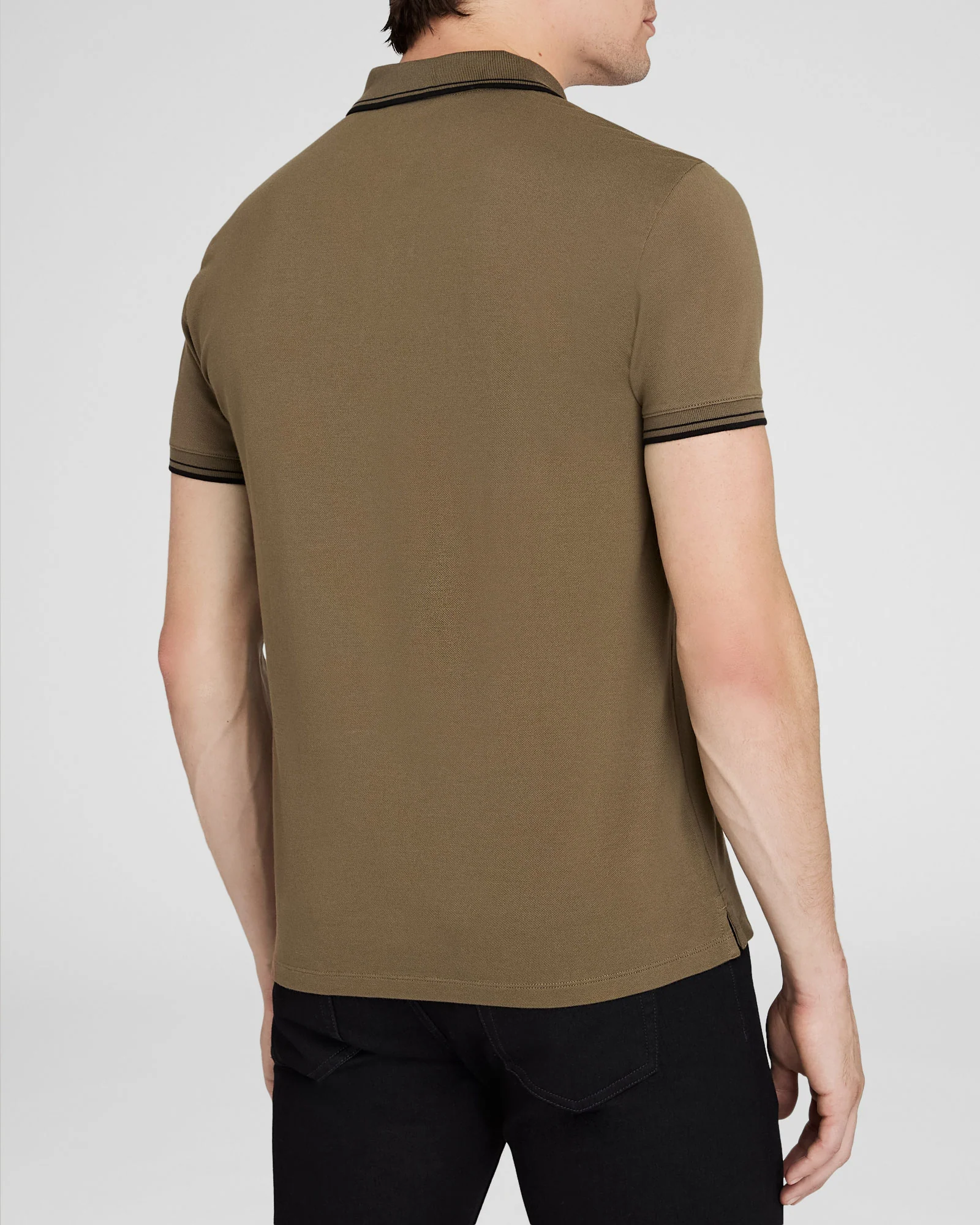 Tipped Collar Cotton Polo - Image 9
