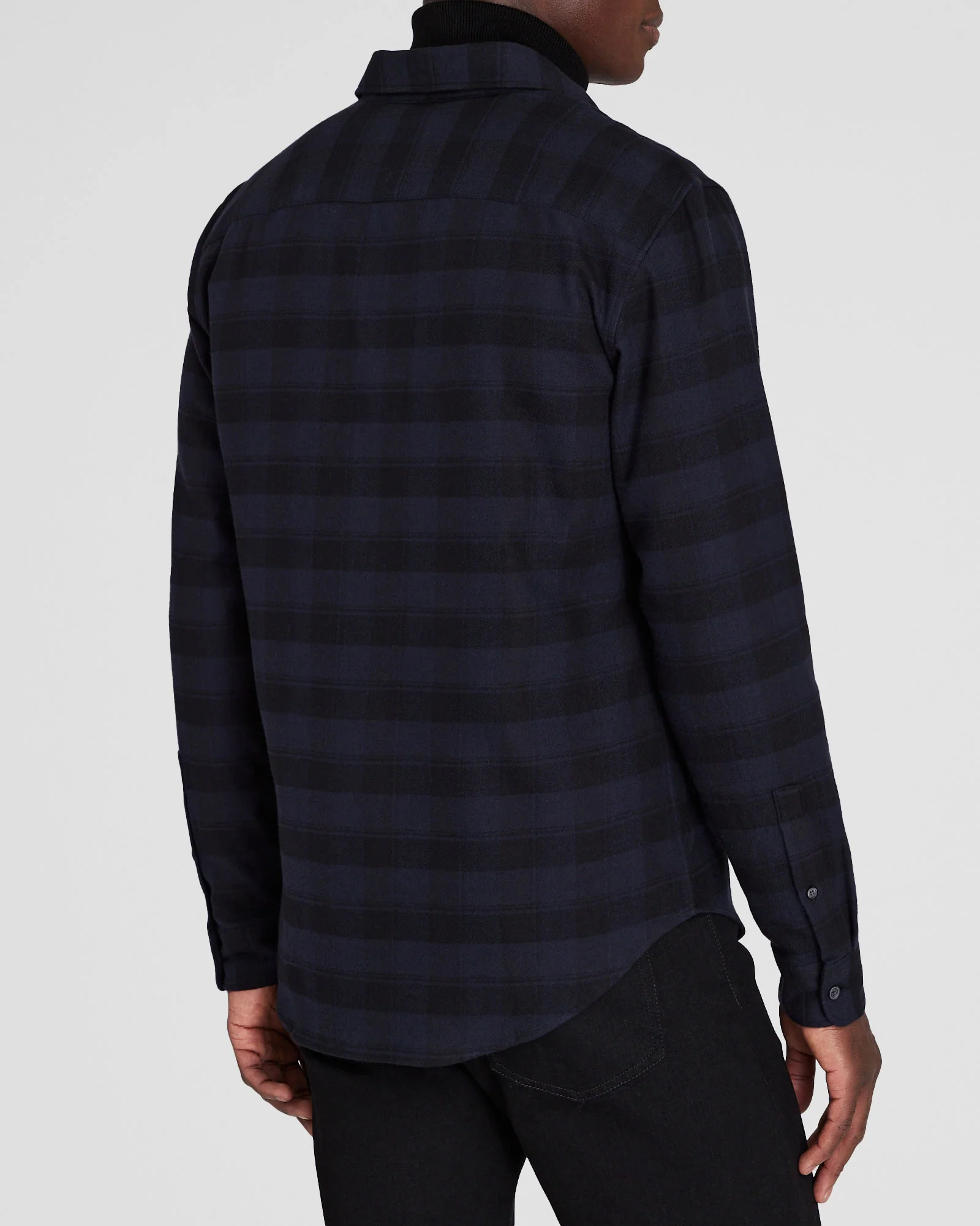 Tonal Plaid Lightweight Flannel Shirt - Image 3