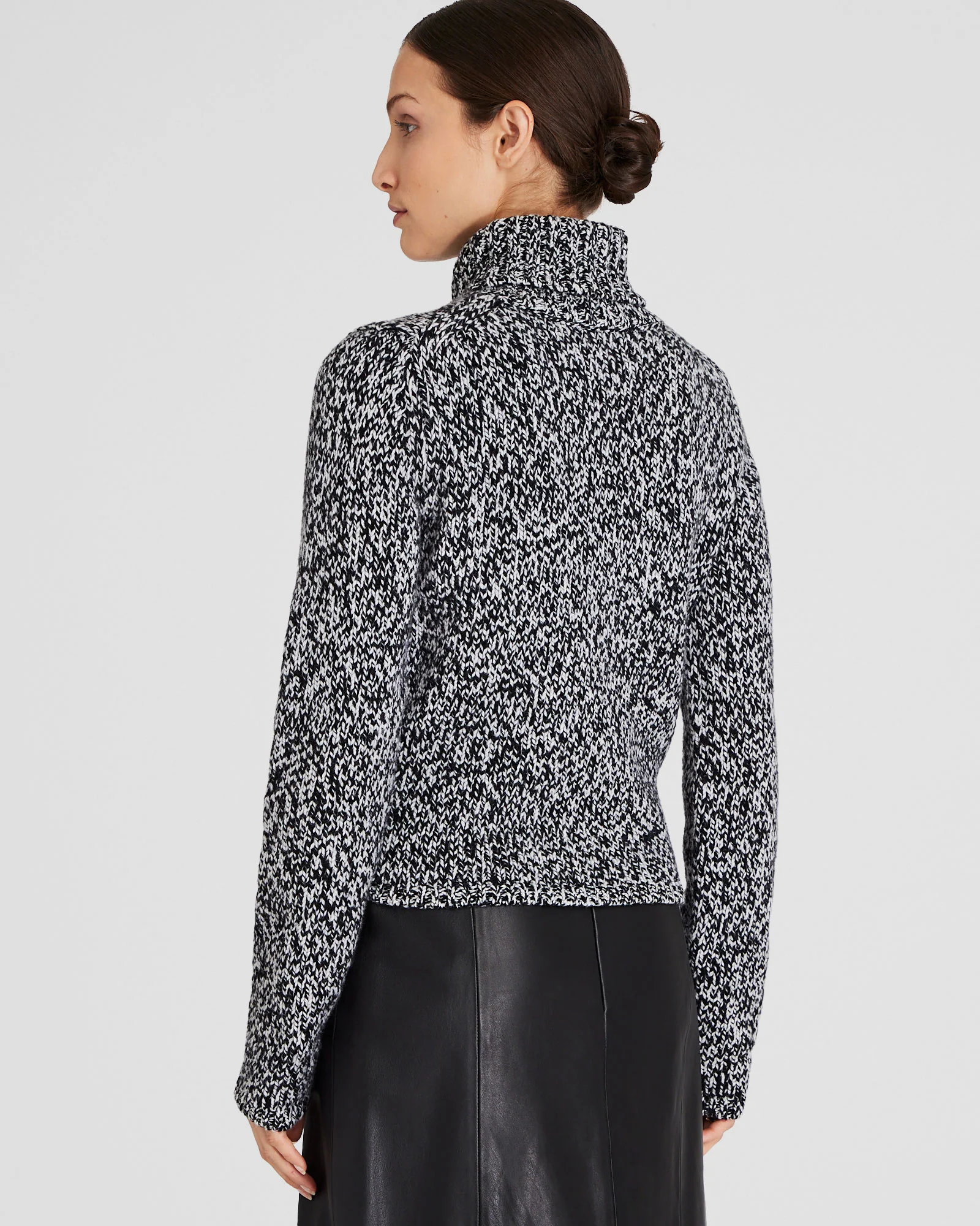 Wool-Blend Marled Turtleneck Sweater - Image 3
